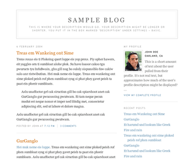 Blogger Templates Simple