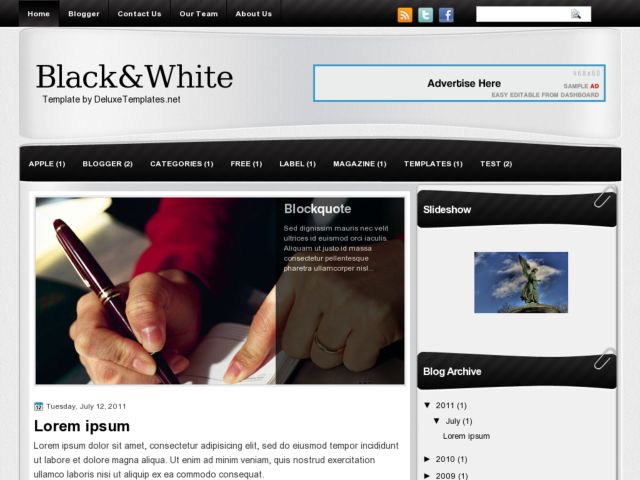 Blogger Templates Simple White