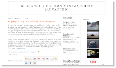 Blogger Templates Simple White