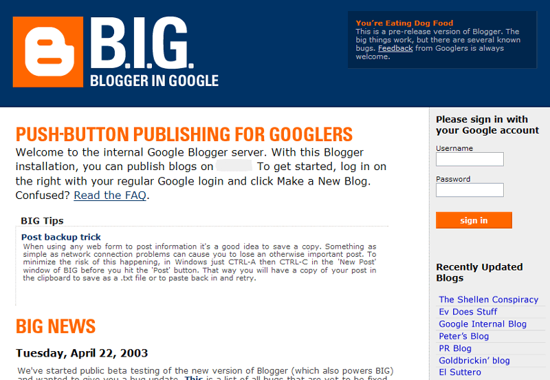 Bloggers.com Google