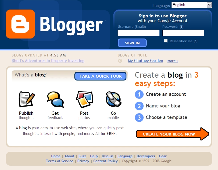 Blogging Sites