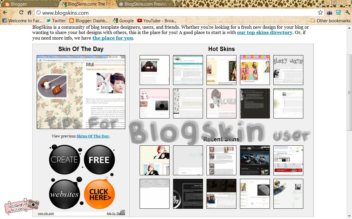 Blogskin Comel