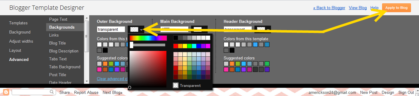 Blogspot Background Dimensions