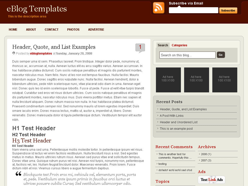 Blogspot Templates