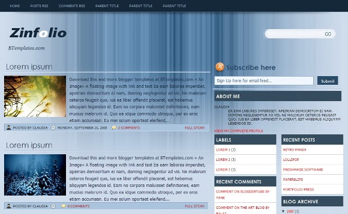 Blogspot Templates Free Download