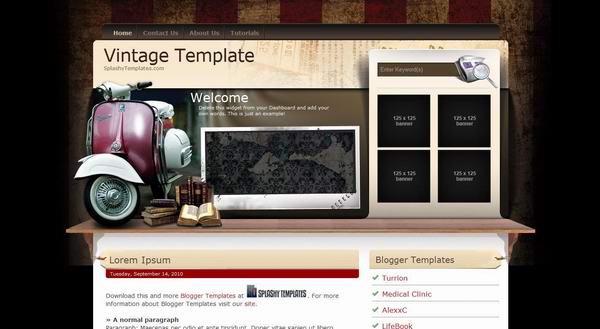 Blogspot Templates Free Vintage