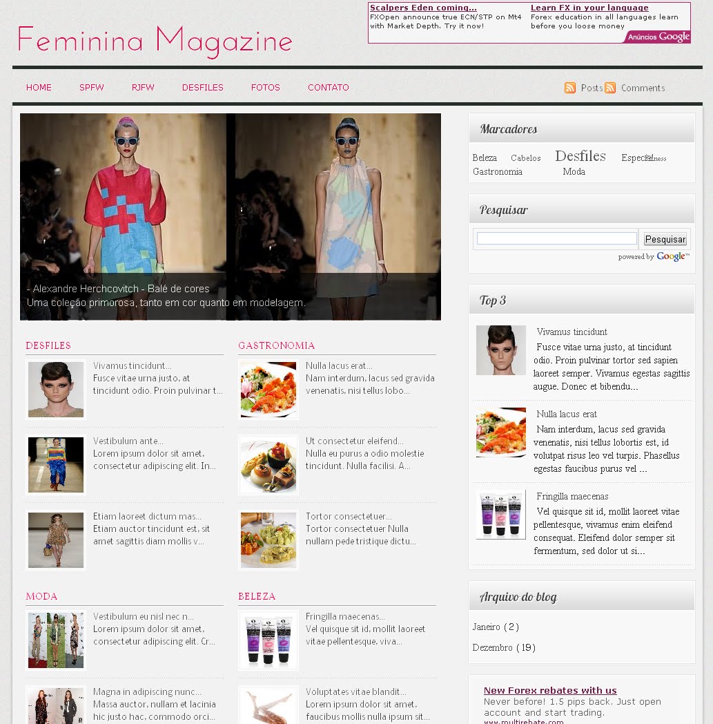 Blogspot Themes Html