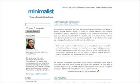 Blogspot Themes Minimalist