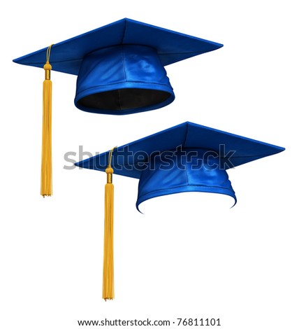 Blue Graduation Cap Clip Art