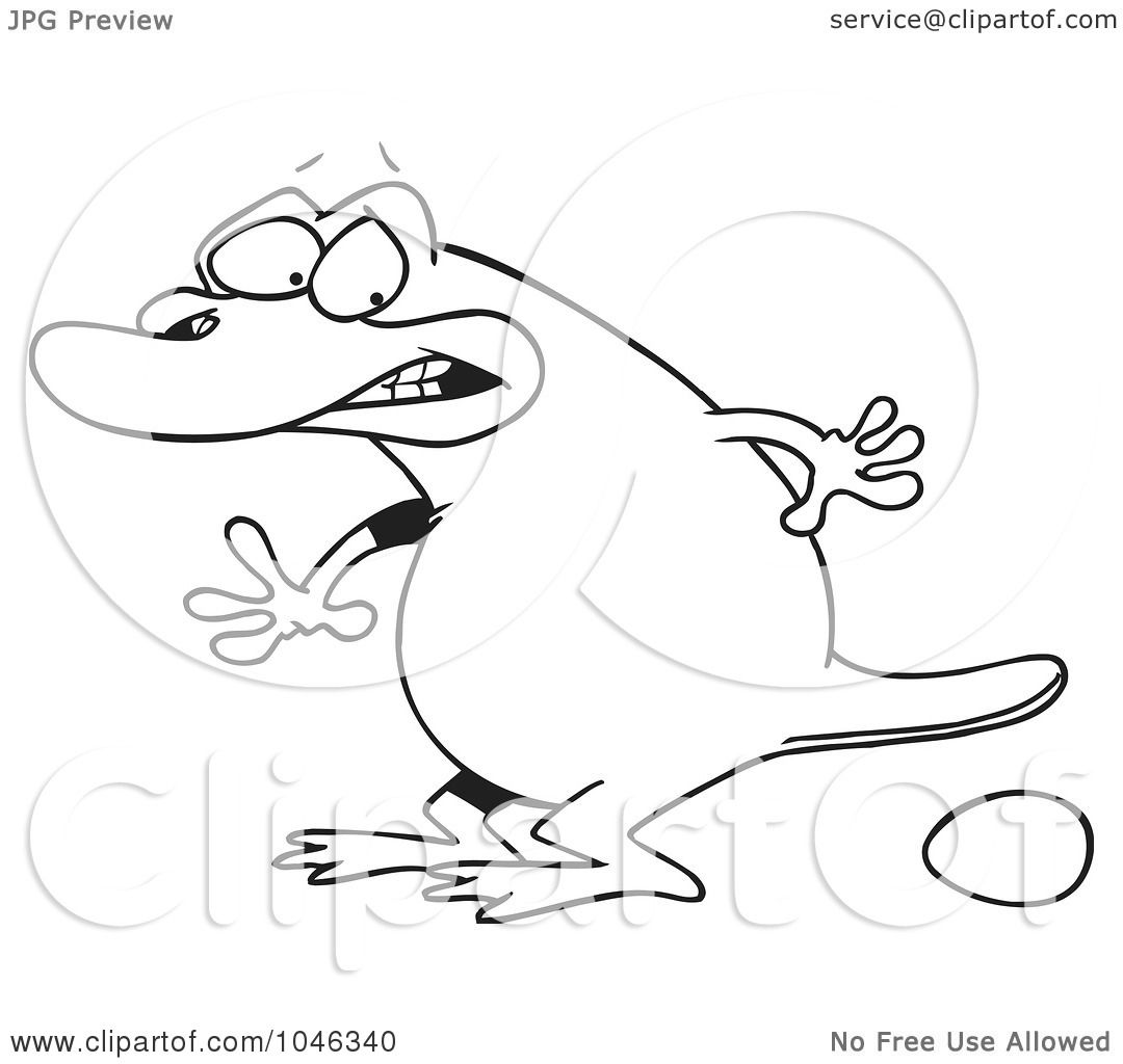 Blue Platypus Cartoon