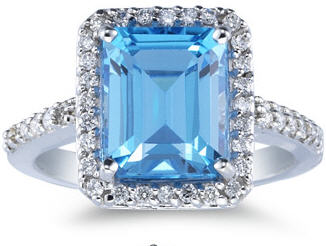 Blue Topaz Birthstone Ring