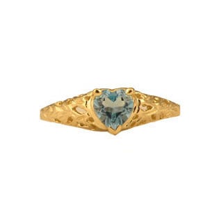 Blue Topaz Birthstone Ring