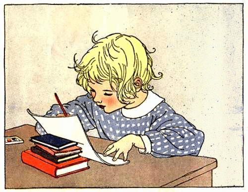 Boy Doing Homework Cartoon