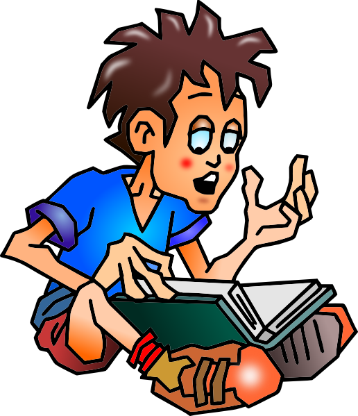 Boy Doing Homework Cartoon