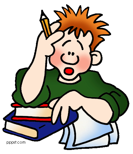 Boy Doing Homework Clipart