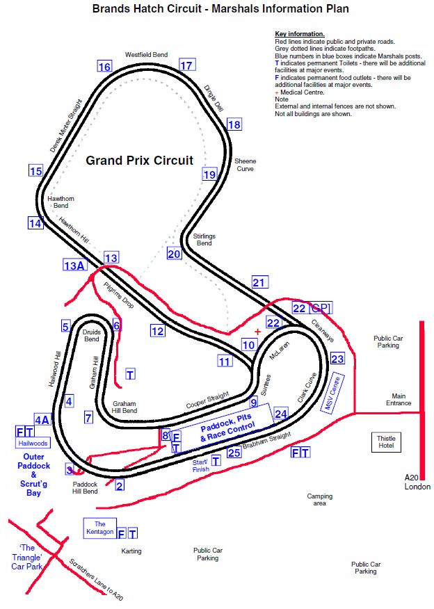 Brands Hatch Indy Circuit Map