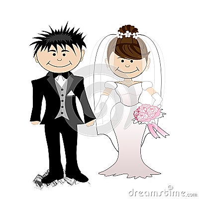 Bride And Groom Cartoon