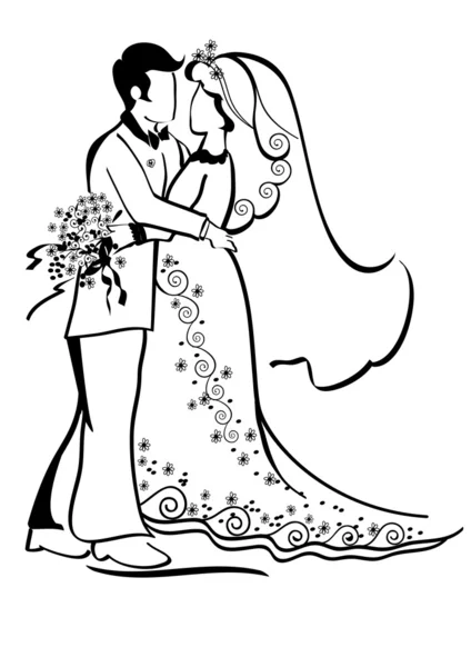 Bride And Groom Drawing