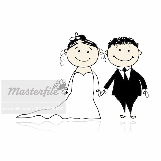 Bride And Groom Drawing