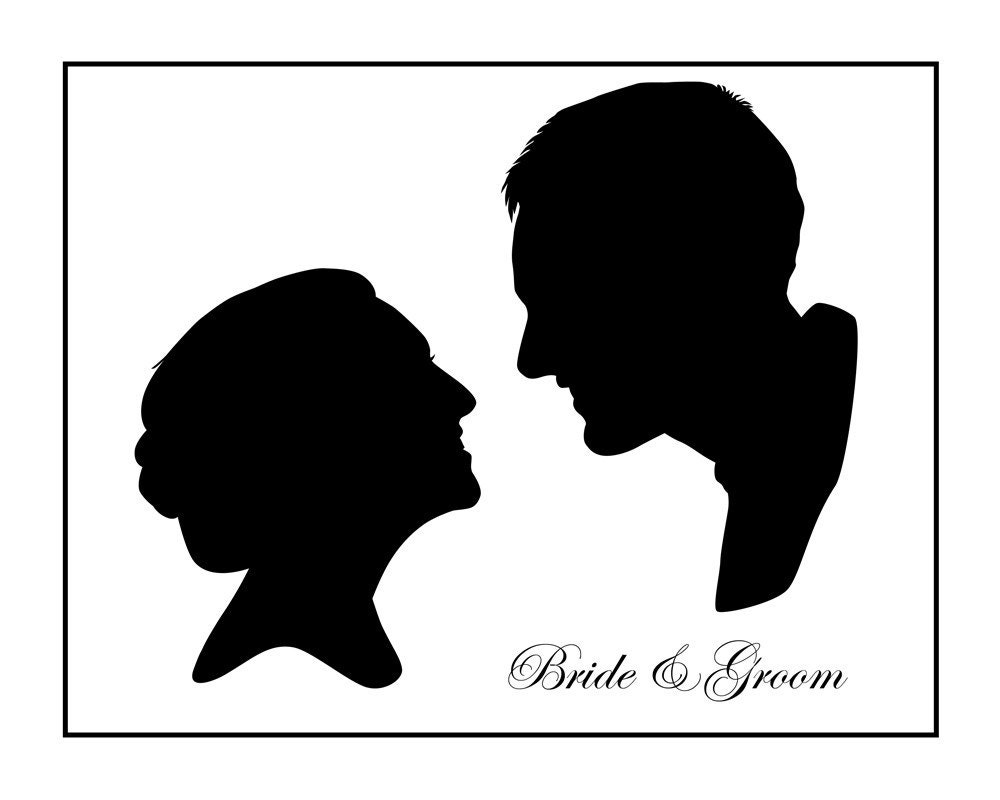 Bride And Groom Silhouette