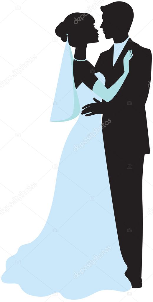 Bride And Groom Silhouette