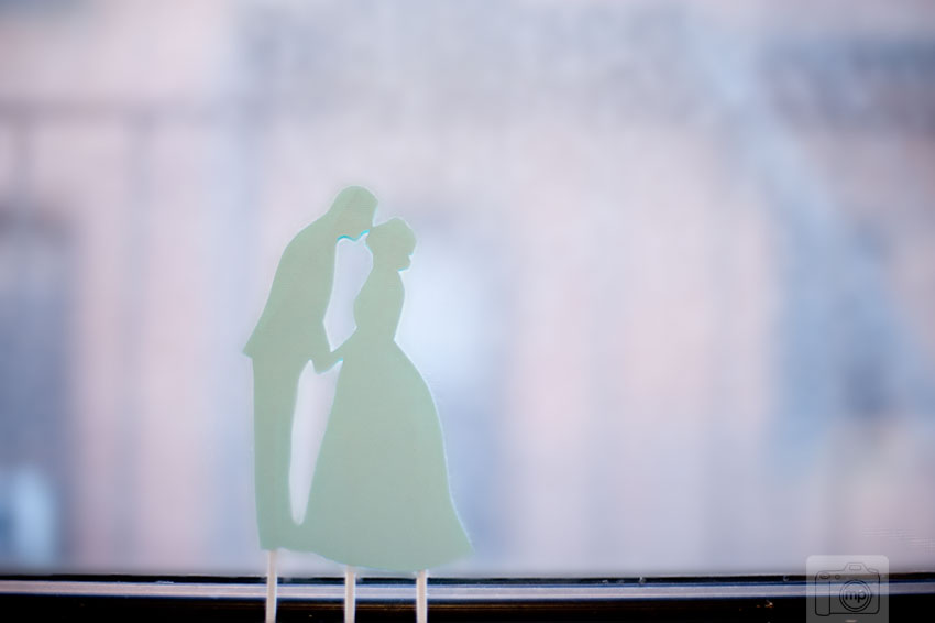 Bride And Groom Silhouette Cake Topper