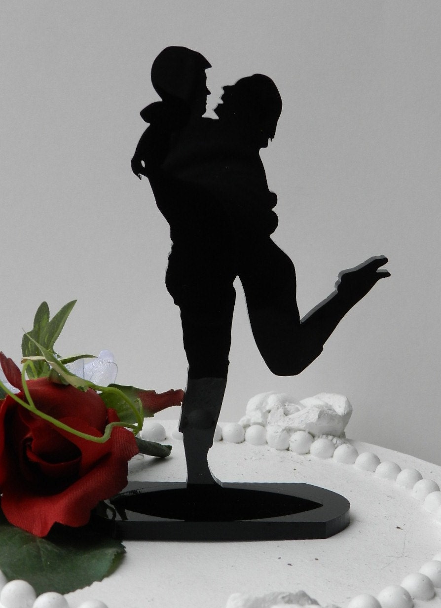 Bride And Groom Silhouette Cake Topper