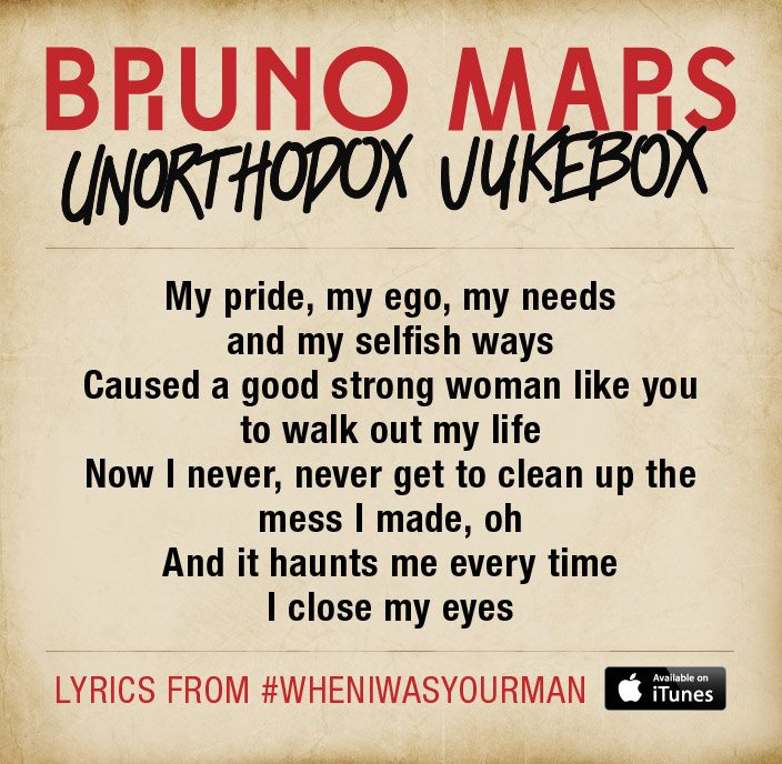 Bruno Mars When I Was Your Man