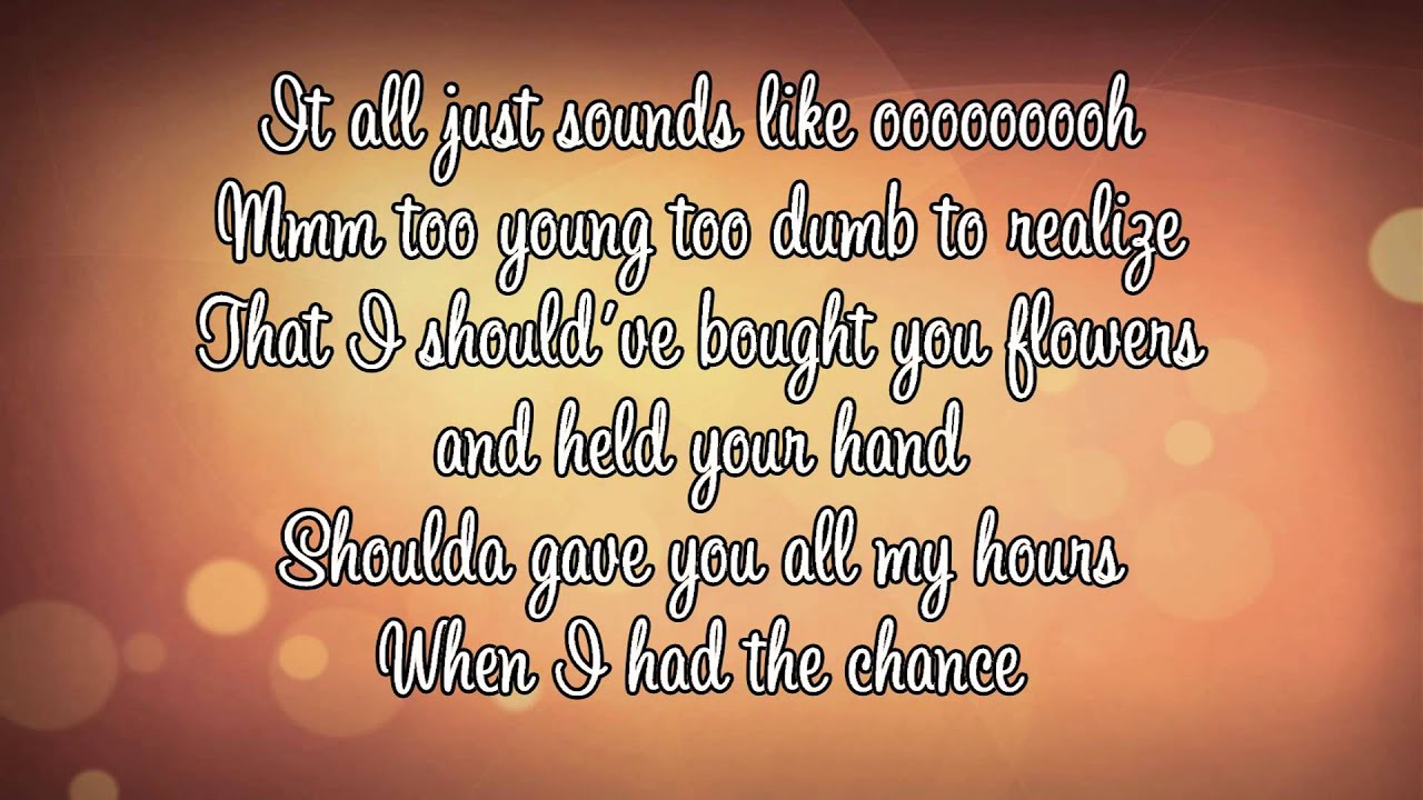 Bruno Mars When I Was Your Man Lyrics Youtube