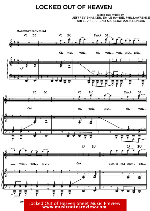 Bruno Mars When I Was Your Man Piano Sheet Music Free