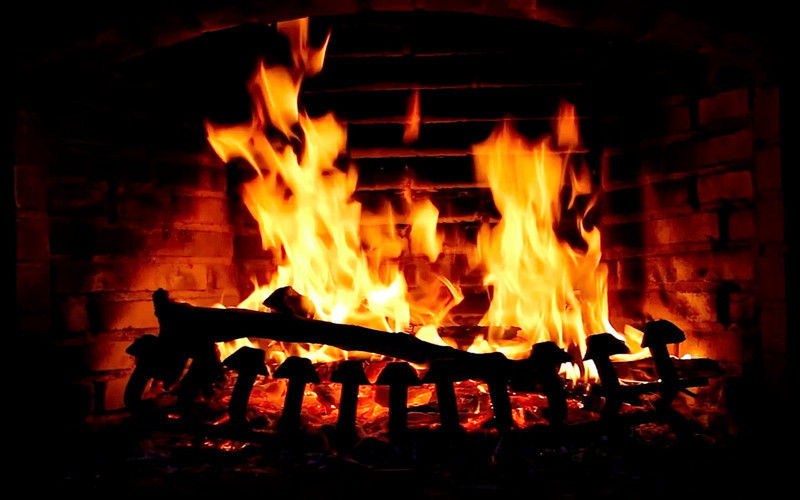 Burning Fireplace Screensaver