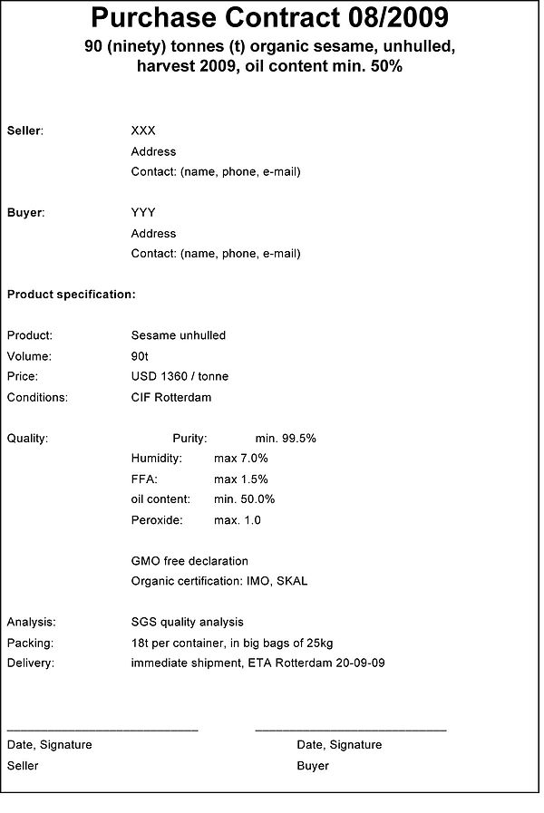 Business Contract Agreement Sample