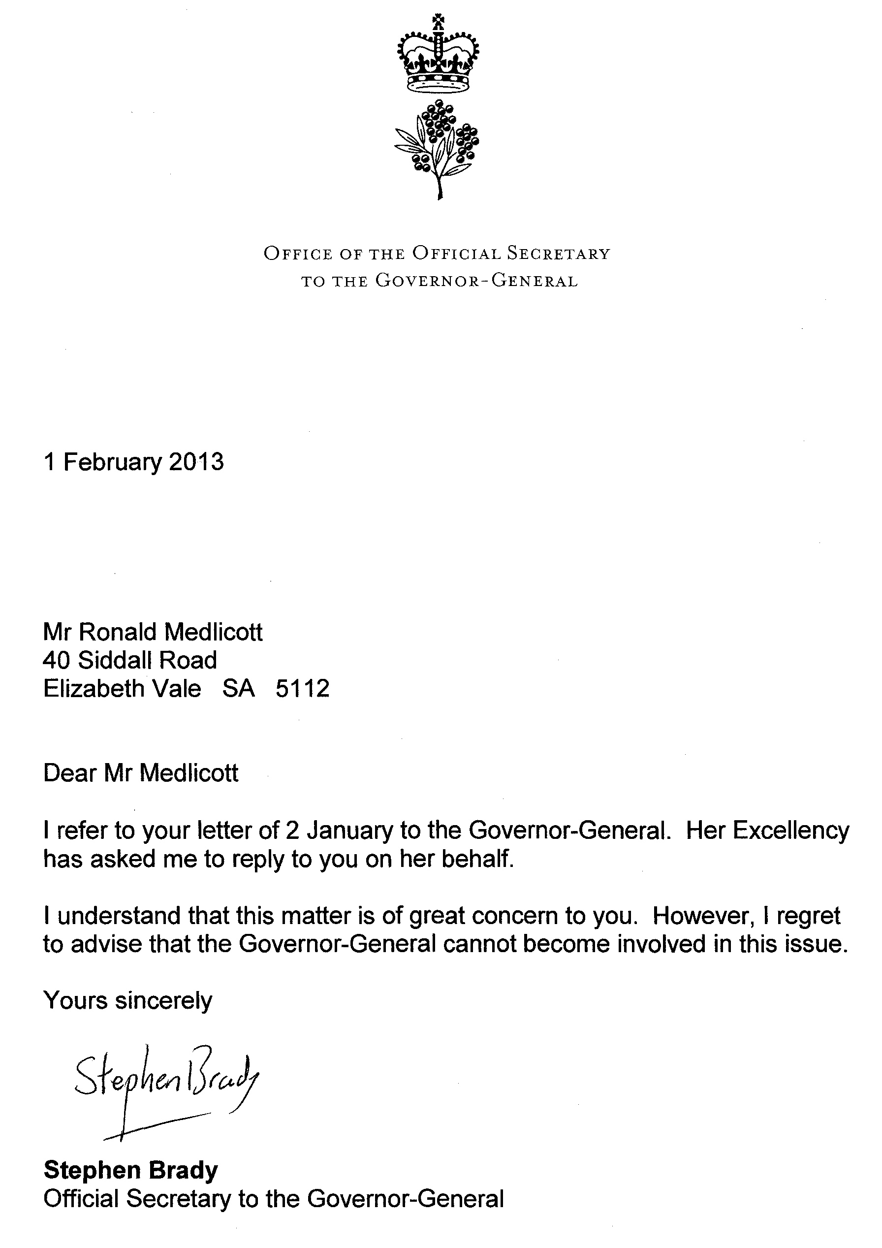 Business Letter Format Australia