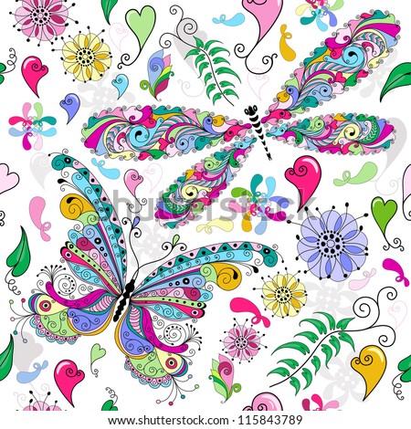 Butterfly And Dragonfly Clipart