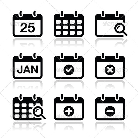 Calendar Icon Black And White