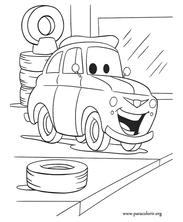 Cars The Movie Characters Coloring Pages