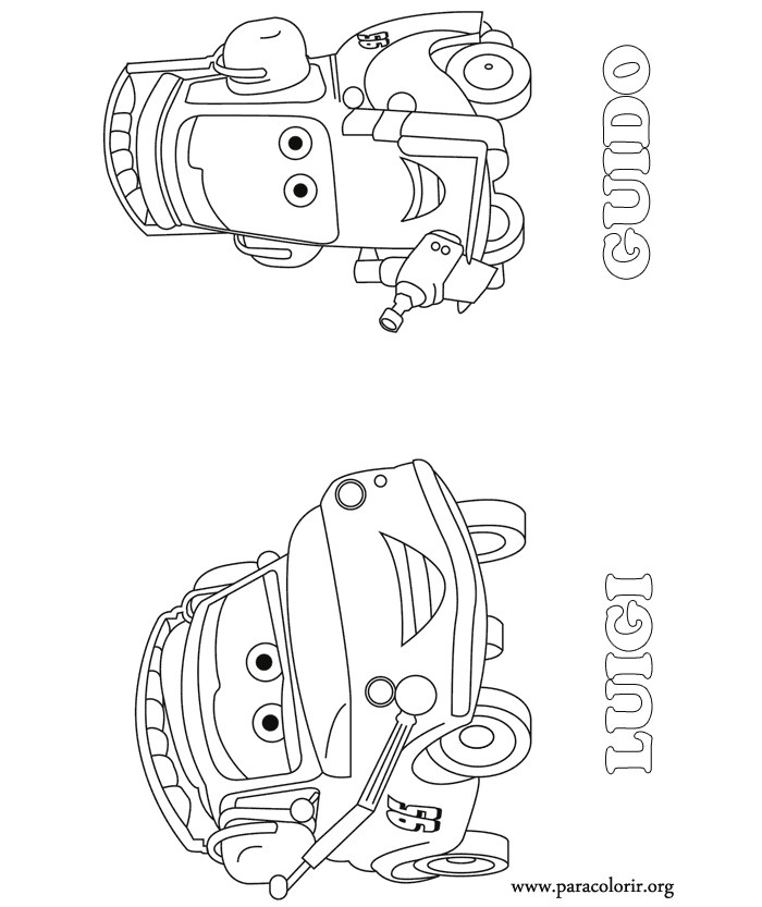 Cars The Movie Characters Coloring Pages