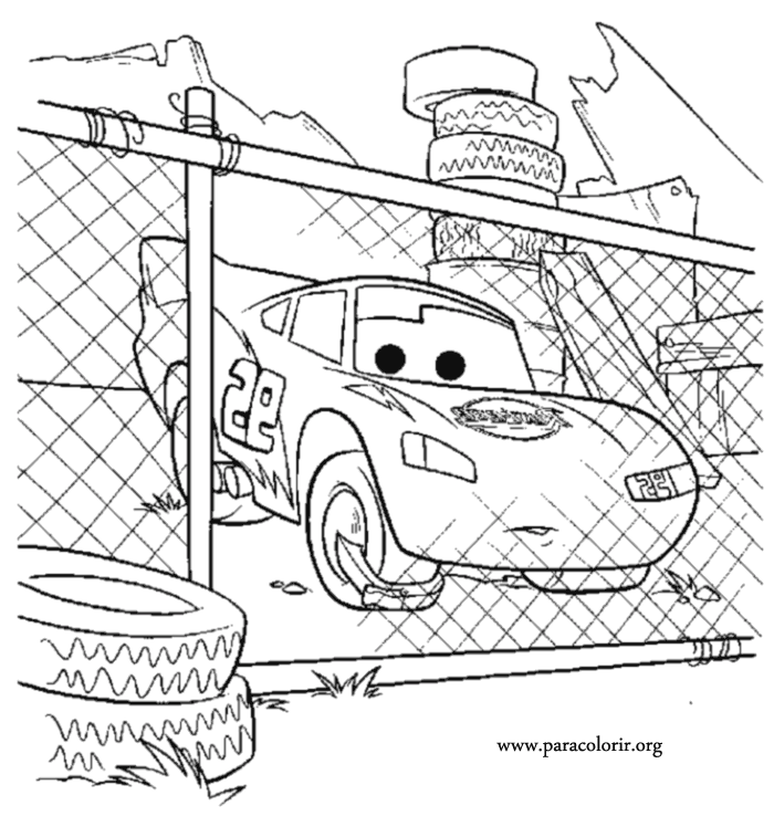 Cars The Movie Characters Coloring Pages