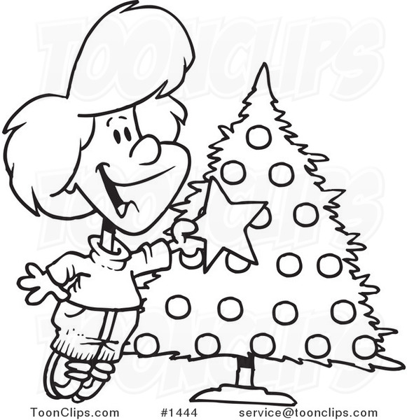 Cartoon Christmas Pictures Black And White