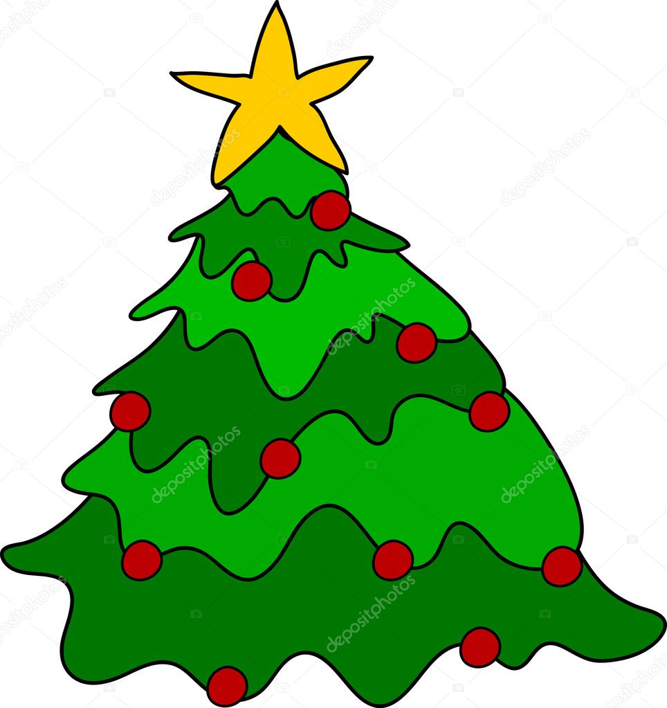 Cartoon Christmas Tree Pictures Free