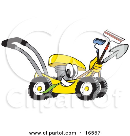 Cartoon Lawn Mower Clipart