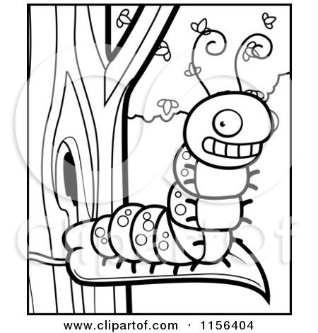 Caterpillar Cartoon Black And White