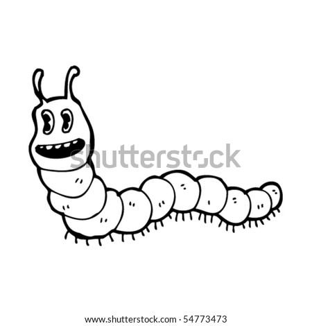 Caterpillar Cartoon Black And White