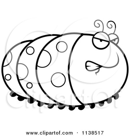 Caterpillar Cartoon Black And White