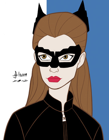 Catwoman Anne Hathaway Drawing