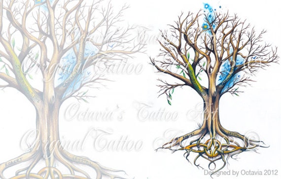 Celtic Family Tree Tattoo Designs