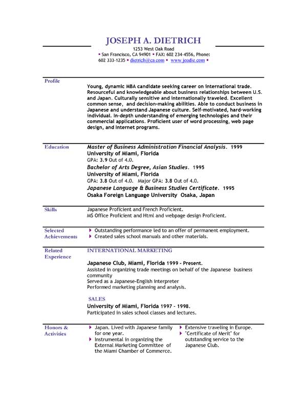 Chartered Accountant Cv Template