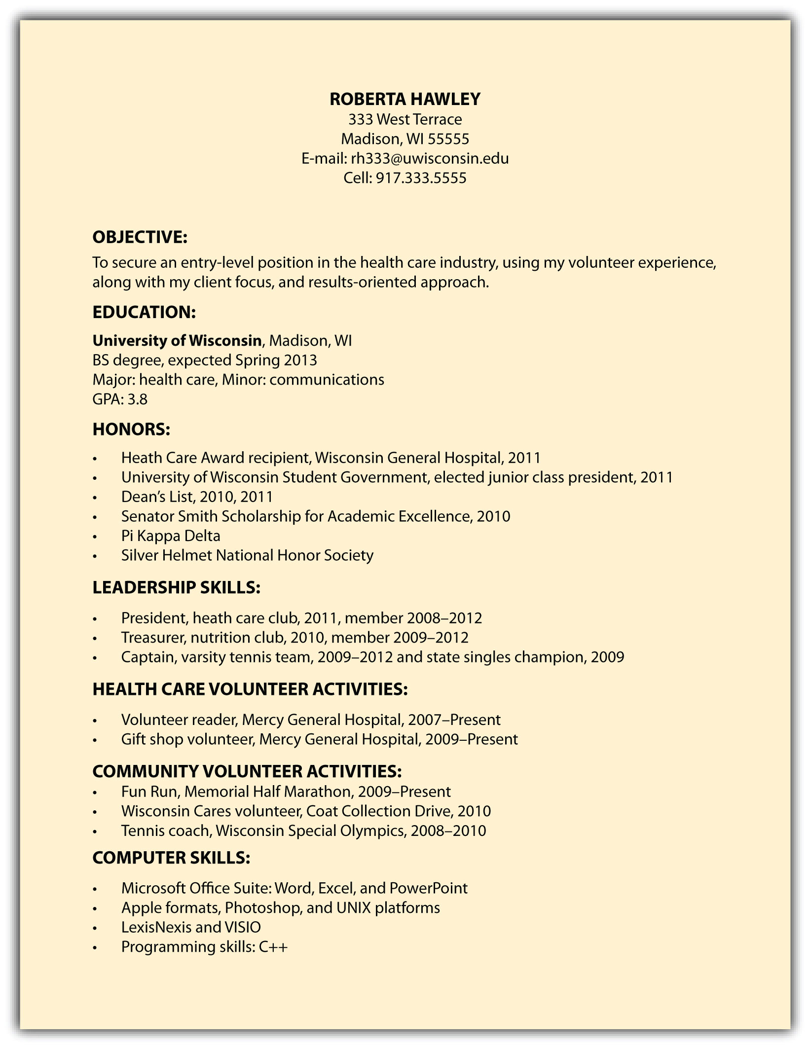 Chartered Accountant Resume Example