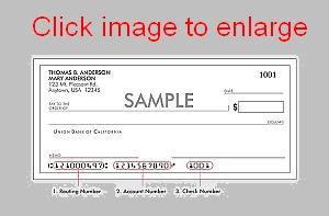 Check Routing Number Account Number Bank Of America