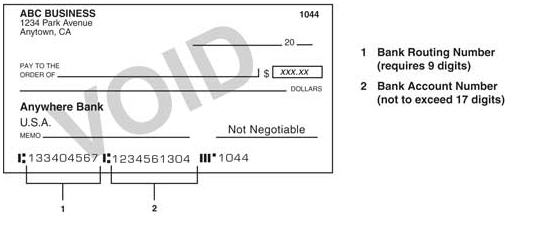 Check Routing Number Account Number Bank Of America